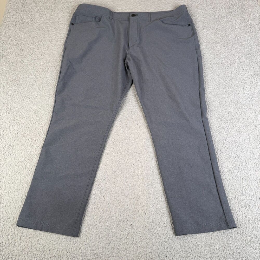 PUBLIC REC Performance Pants Men 42 x 30 Gray Chino Stretch Tapered Leg Athletic